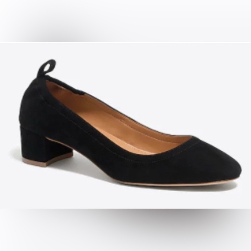J. Crew Black Suede Block Heel Shoes